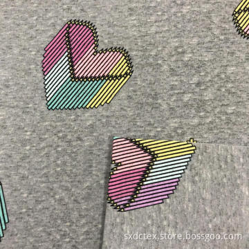 Poly Spun Healthy Grey Singer Jersey AOP Fabric